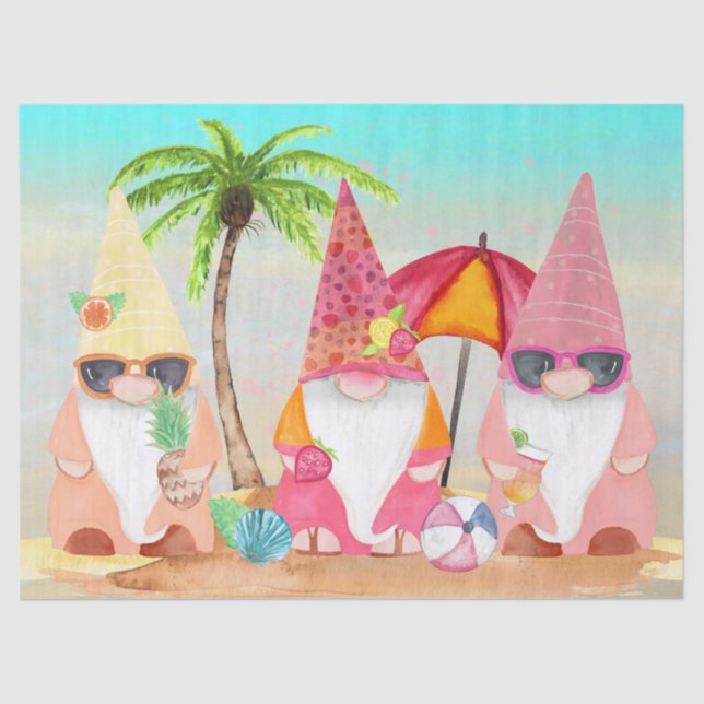 Papier Mousseline Découpage des nomes de plage (Recto)