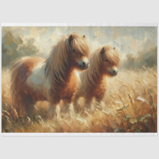 Papier Mousseline Découpage d'été de Shetland Pony