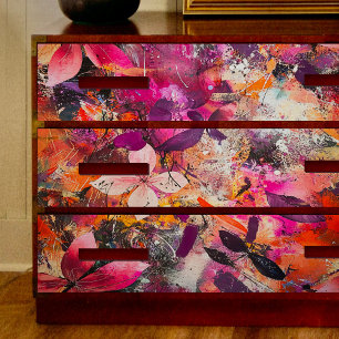 Papier Mousseline Découpage d'explosion violette et rose