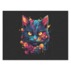 Découpage d'Halloween Chat noir effrayant