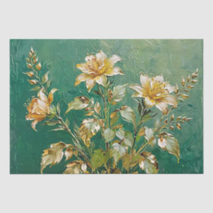 Papier Mousseline Découpage d'impression à l'huile d'art floral