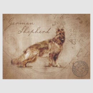 Papier Mousseline Découpage du berger allemand