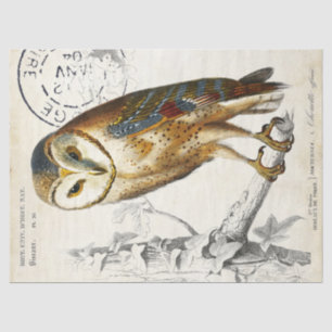 Papier Mousseline Découpage du cachet postal Vintage