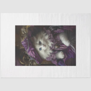 Papier Mousseline Découpage du chat royal Vintage français
