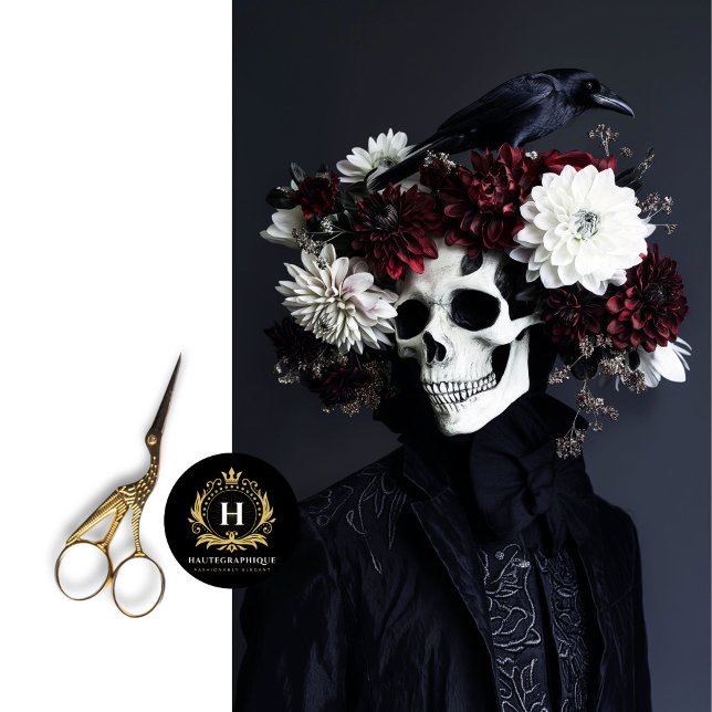 Papier Mousseline Découpage du crâne gothique de squelette (Créateur téléchargé)