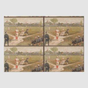 Papier Mousseline Découpage du jeu de baseball vintage des années 18
