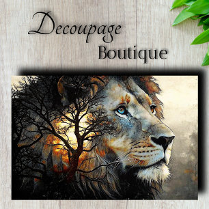 Papier Mousseline Découpage du lion de l'esprit