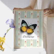 Découpage du motif botanique vintage rustique