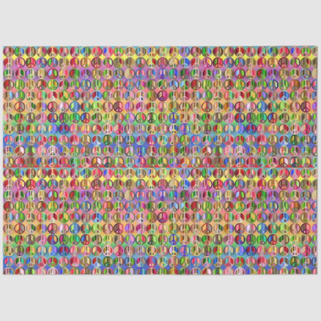 Papier Mousseline Découpage du Motif de la Cravate hippie (Recto)