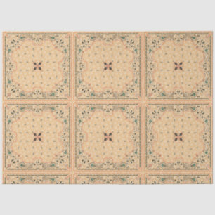Papier Mousseline Découpage du Motif Paisley Gold 