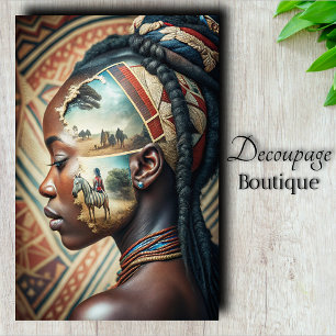 Papier Mousseline Découpage du portrait du patrimoine africain