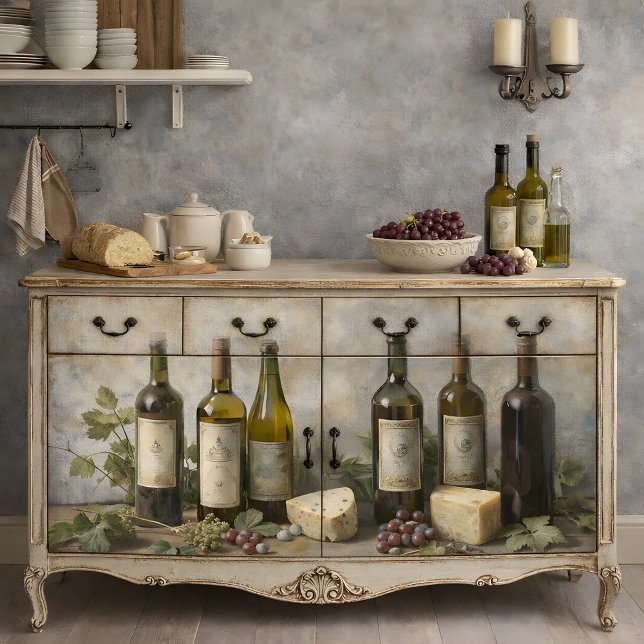 Papier Mousseline Découpage du vignoble vintage (Vintage Vineyard Decoupage Tissue Paper Mockup)