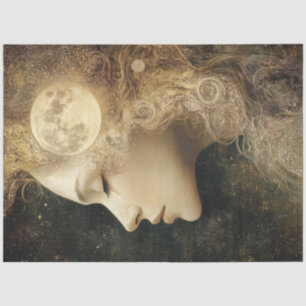 Papier Mousseline Découpage éléments de lune céleste de la dame luna
