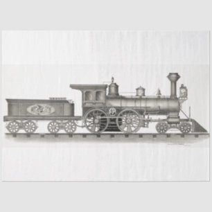 Papier Mousseline Découpage Ephémère Ephémère du moteur de train vin