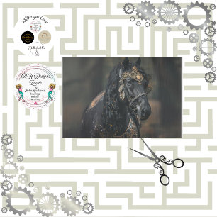 Papier Mousseline Découpage Equestre Arabian Horse Tissu Papier
