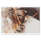 Découpage Equestre Brown Horse aquarelle