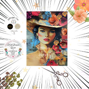 Papier Mousseline Découpage Femme sophistiquée Arrière - plan désist