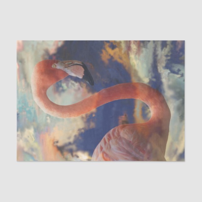 Papier Mousseline Découpage Flamant rose Breeze (Recto)