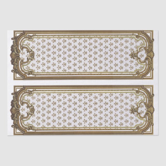 Papier Mousseline Découpage Fleur de Lis (Recto)