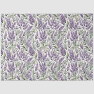 Papier Mousseline Découpage floral Lilac et Sage