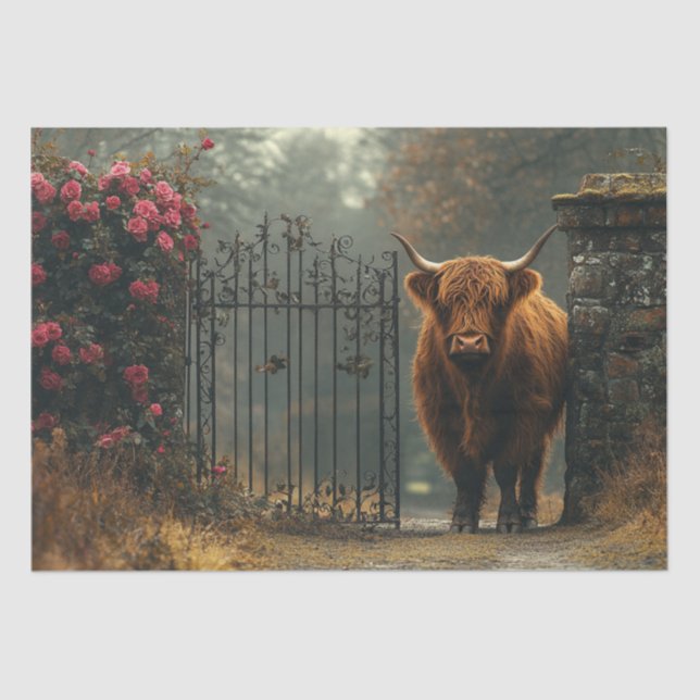Papier Mousseline Découpage Forêt de la Porte Noire de la vache des  (Recto)