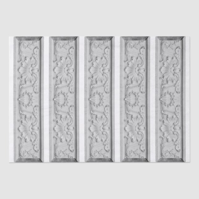 Papier Mousseline Découpage Français Frieze Palmette Scroll Mobilier (Recto)
