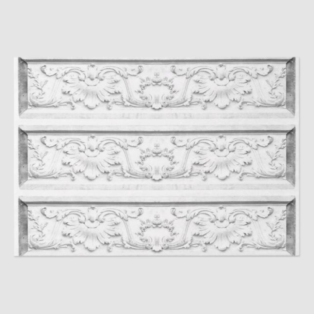 Papier Mousseline Découpage Français Frieze Palmette Scroll Mobilier (Recto)