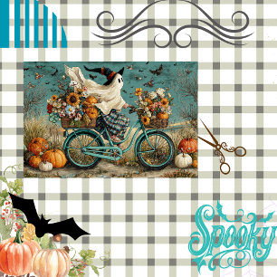 Papier Mousseline Découpage Halloween Ghost Grace équitation vélo