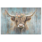 Découpage Highland Cow Blue Arrière - plan désorga