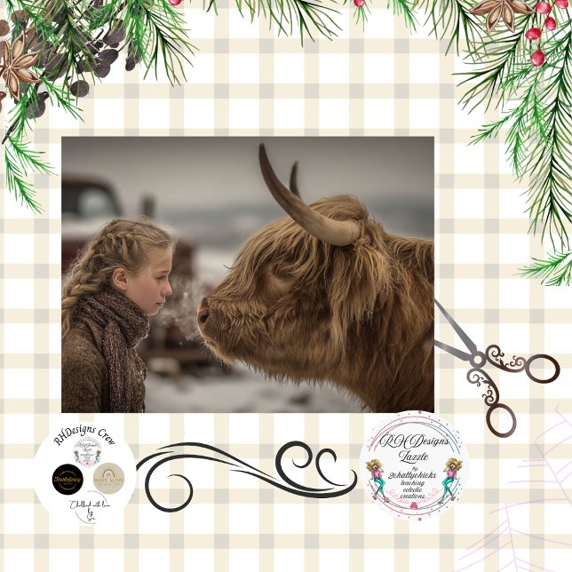 Papier Mousseline Découpage La vache Highland rencontre l'esprit de  (Créateur téléchargé)