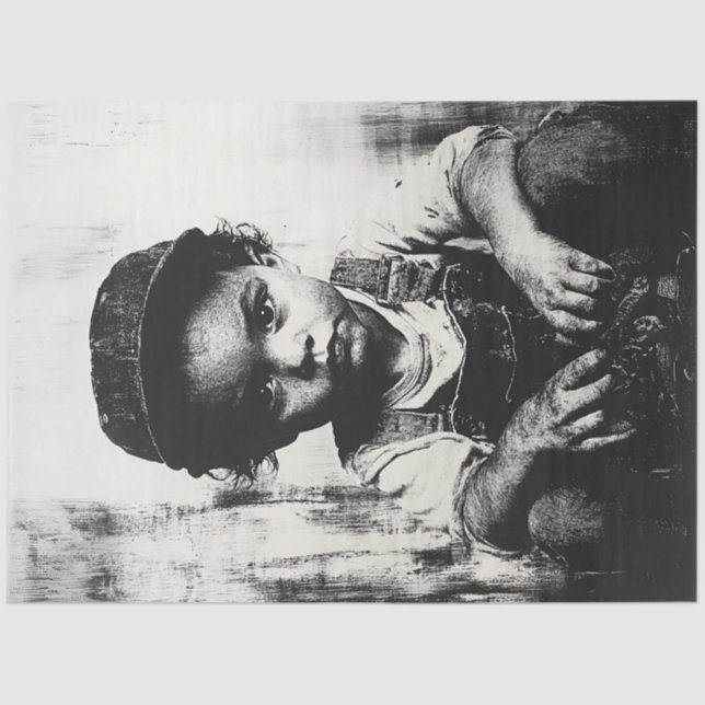 Papier Mousseline Découpage Le Petit Aventurier (Recto)