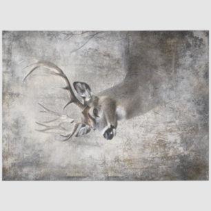 Papier Mousseline Découpage Les Chasseurs De Cerfs Rêvent Faune Maje