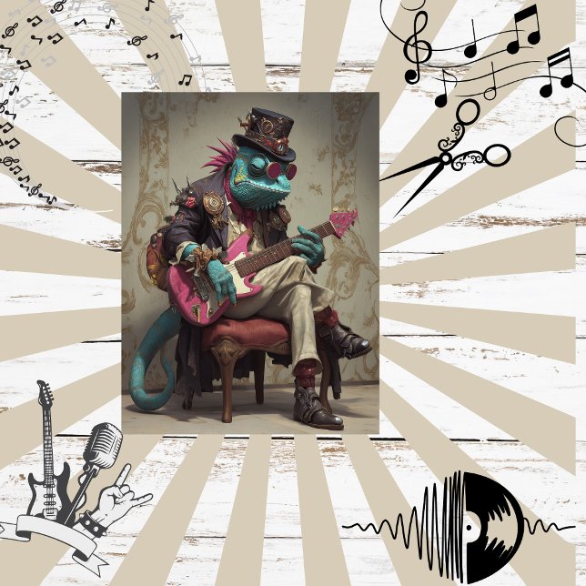 Papier Mousseline Decoupage Lizard The Sonic Swagger 1 Man Band (Créateur téléchargé)