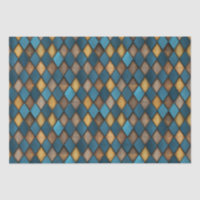 DÉCOUPAGE MÉTALLIQUE BLEU HARLEQUIN MOYEN