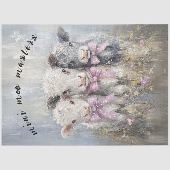 Papier Mousseline Découpage Mini Moo Master Highland Calques (Recto)