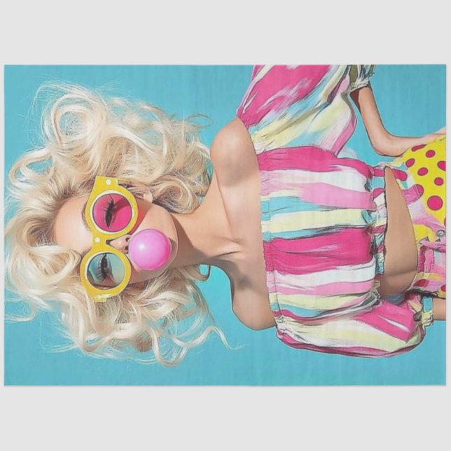 Papier Mousseline Découpage Mode Chic Gras Grandes Tailles & Points (Recto)