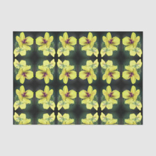 Papier Mousseline Découpage Motif Abstrait Fleur sauvage jaune