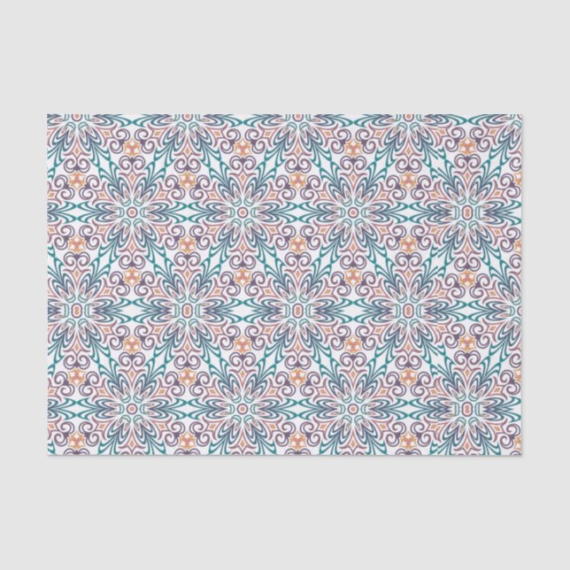 Papier Mousseline Découpage Motif Abstrait géométrique (Recto)