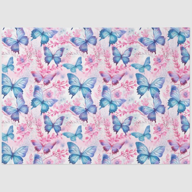 Papier Mousseline Découpage Motif Bliss papillon (Recto)