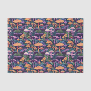 Papier Mousseline Découpage Motif de champignons funky
