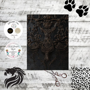 Papier Mousseline Découpage Motif de défilement intégré noir