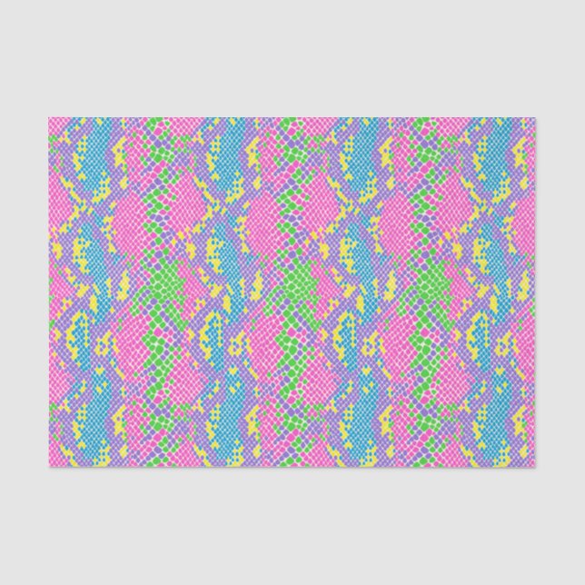 Papier Mousseline Découpage Motif de la peau de serpent brillant (Recto)