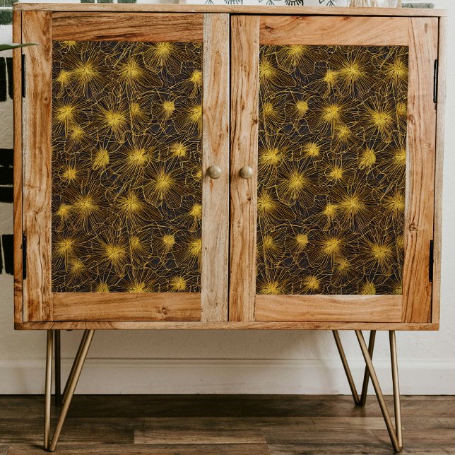 Papier Mousseline Découpage Motif de pétales en or (Créateur téléchargé)