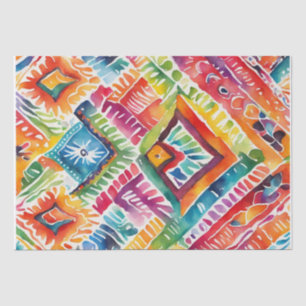 Papier Mousseline Découpage motif Latino Bright Watercolor
