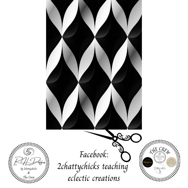 Papier Mousseline Découpage Motifs Géométriques Gris Diamant (Créateur téléchargé)
