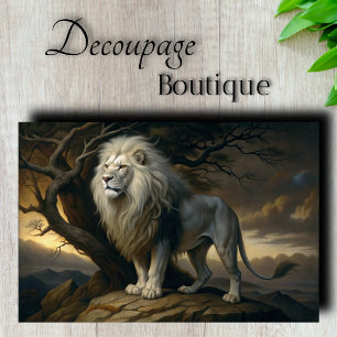 Papier Mousseline Découpage Noble Lion