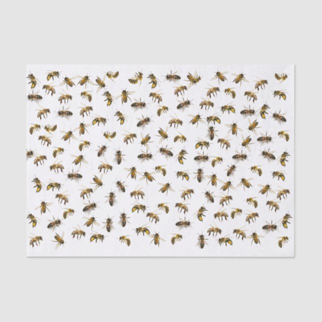 Papier Mousseline Découpage ou enveloppement d'abeilles de taille ré (Recto)