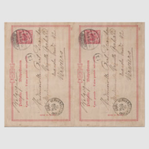 Papier Mousseline Découpage papier de tissus - Carte postale alleman