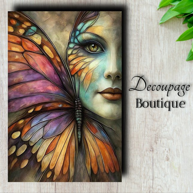 Papier Mousseline Découpage papillon (Butterfly Maiden Decoupage Tissue Paper)