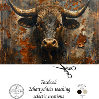 Découpage Patina rouillé Bull